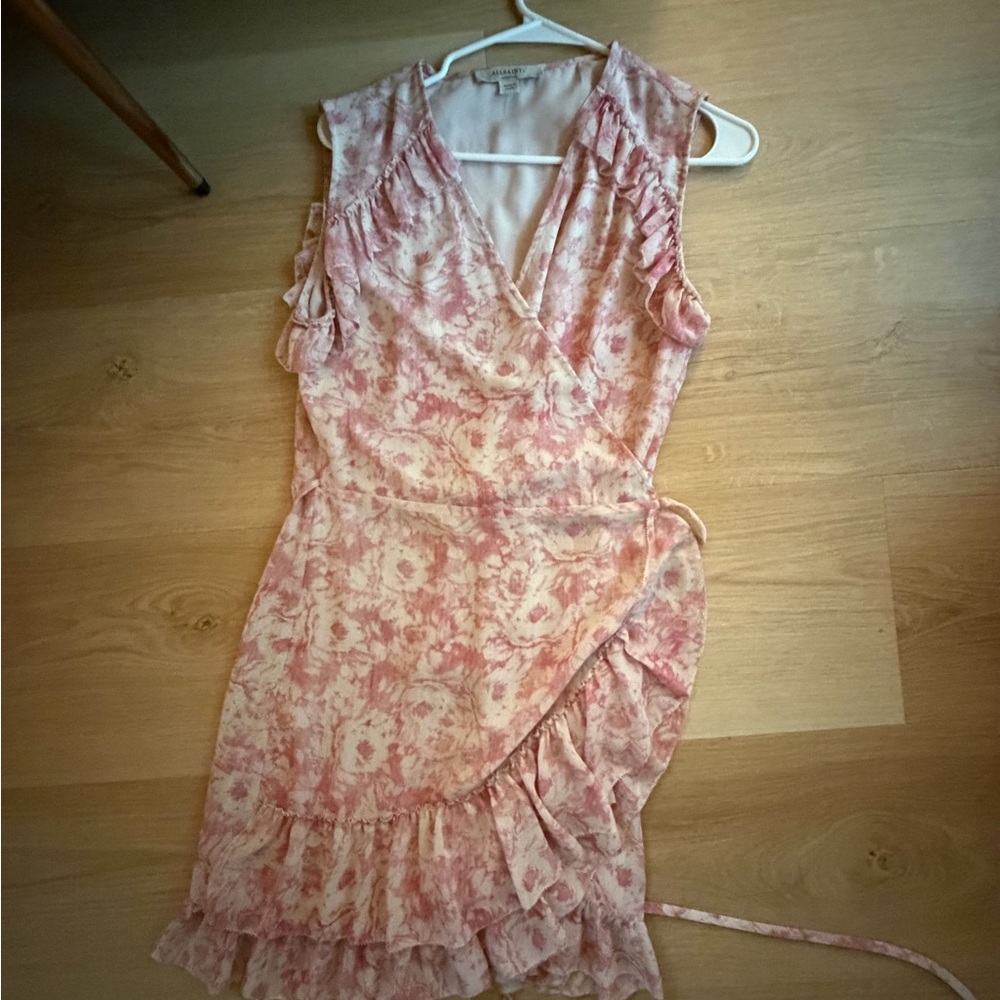 All Saints Pink Asymmetrical Dress